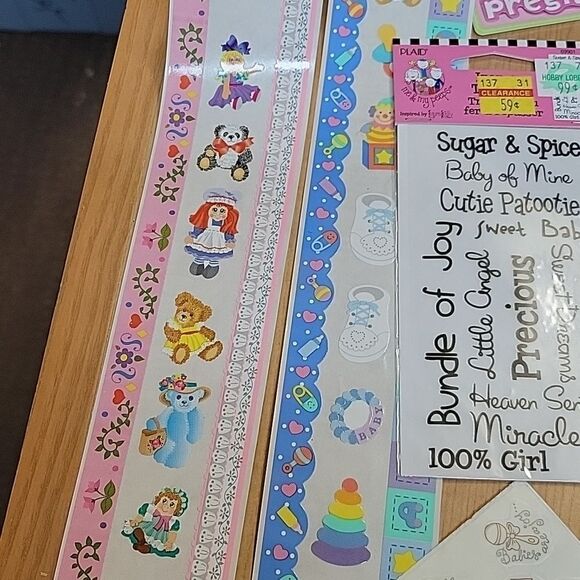 Hallmark Baby Boy Memory Book Craft Paper And Stickers - Picture 12 of 16